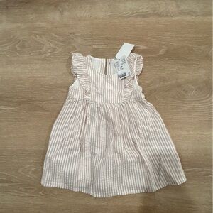 H&M Striped Pink and White Kids Dress NWT
